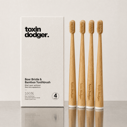 Boar or horse bristle toothbrush (4 Pack) - Toxin Dodger