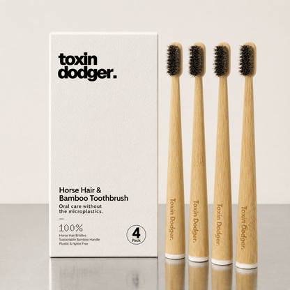 Boar or horse bristle toothbrush (4 Pack) - Toxin Dodger