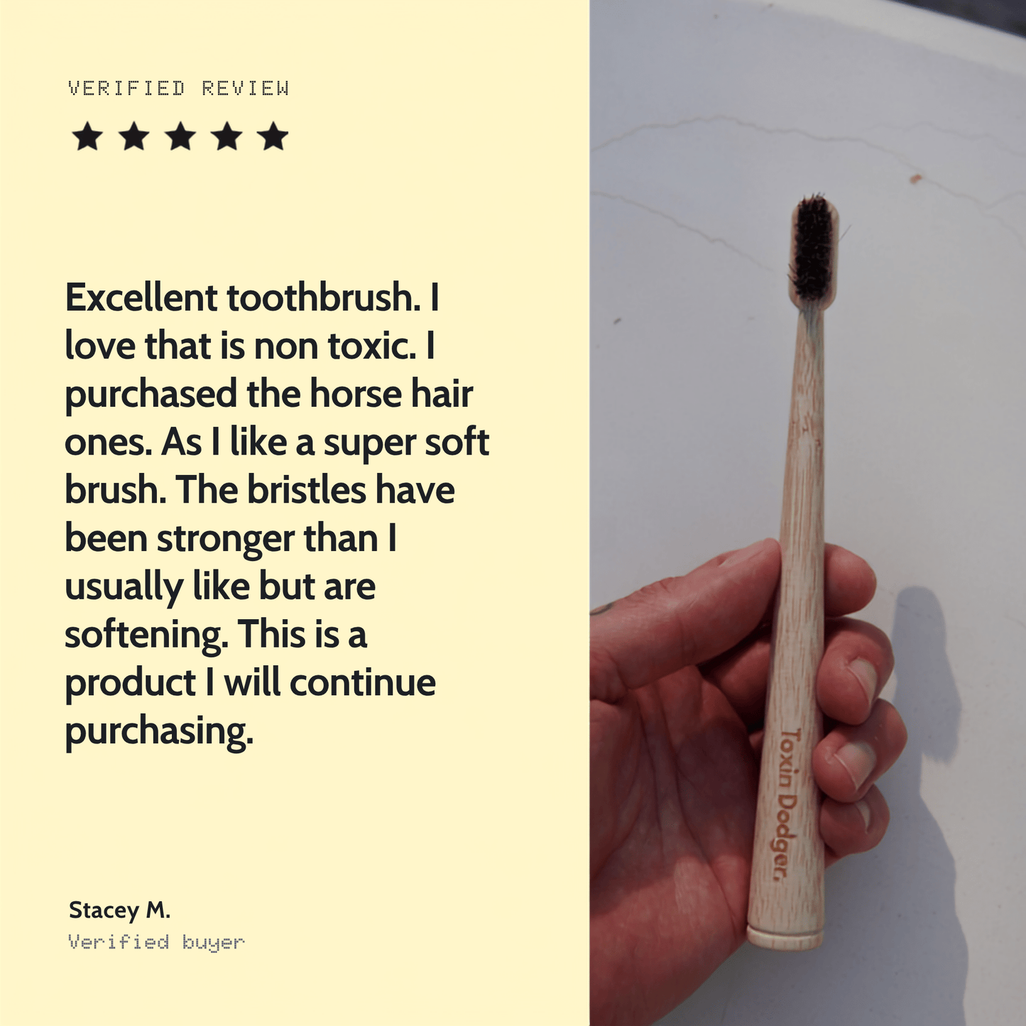 Boar or horse bristle toothbrush (4 Pack) - Toxin Dodger