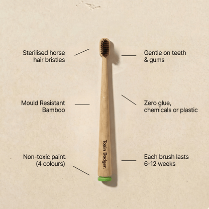 KIDS Horse Hair Bristle & Toothbrush (4-pack)