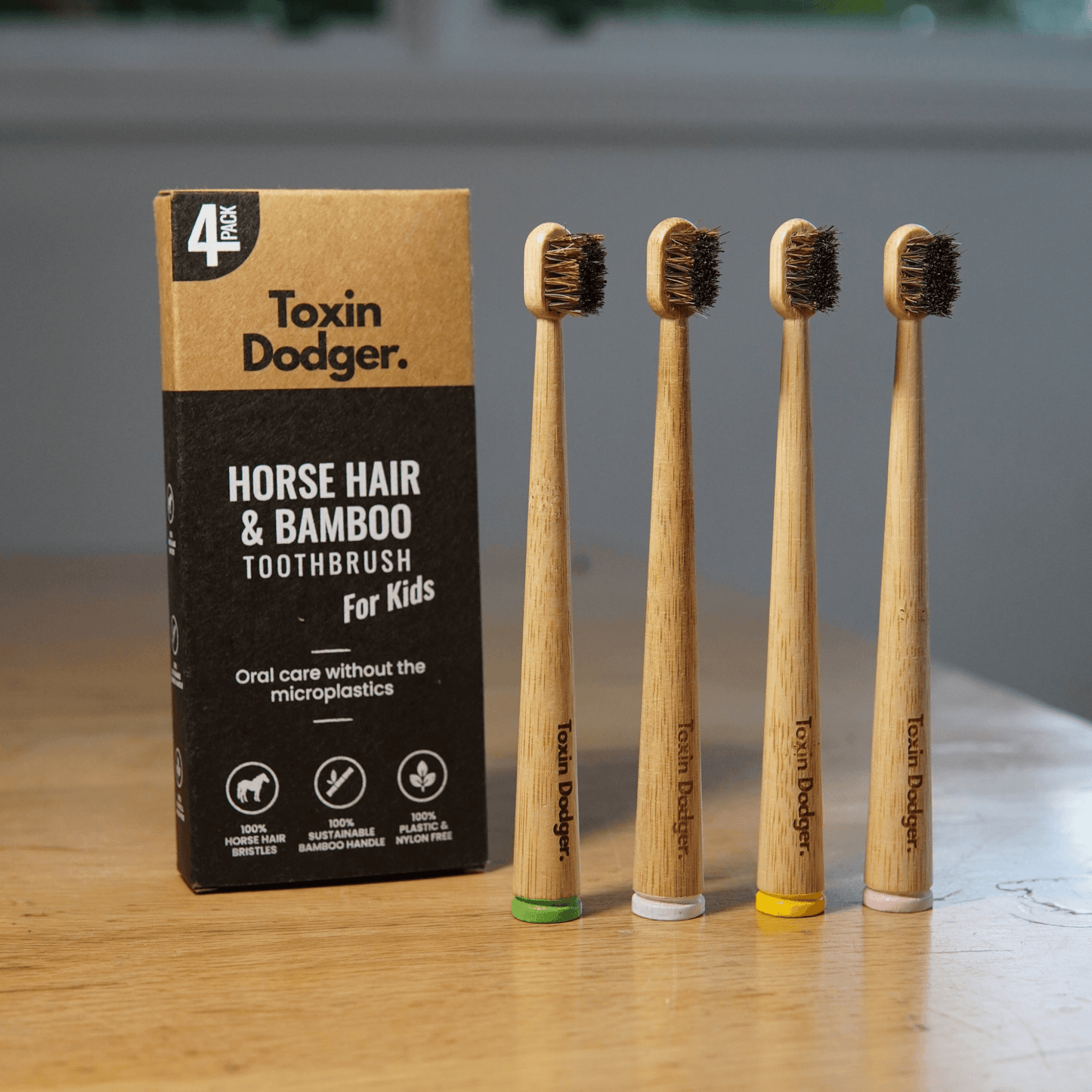 KIDS Horse Hair Bristle & Toothbrush (4-pack)