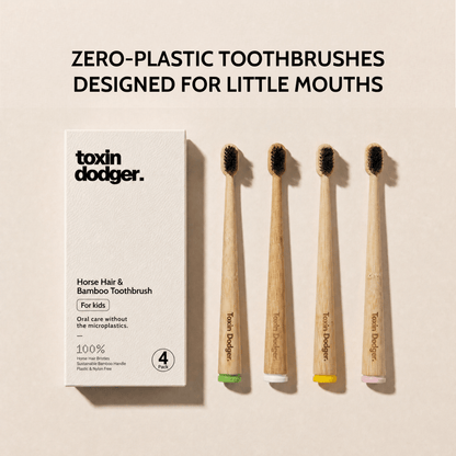 KIDS Natural Bristle Toothbrush (4-pack) - Toxin Dodger