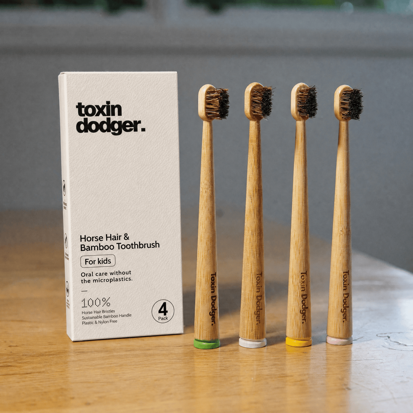 KIDS Natural Bristle Toothbrush (4-pack) - Toxin Dodger
