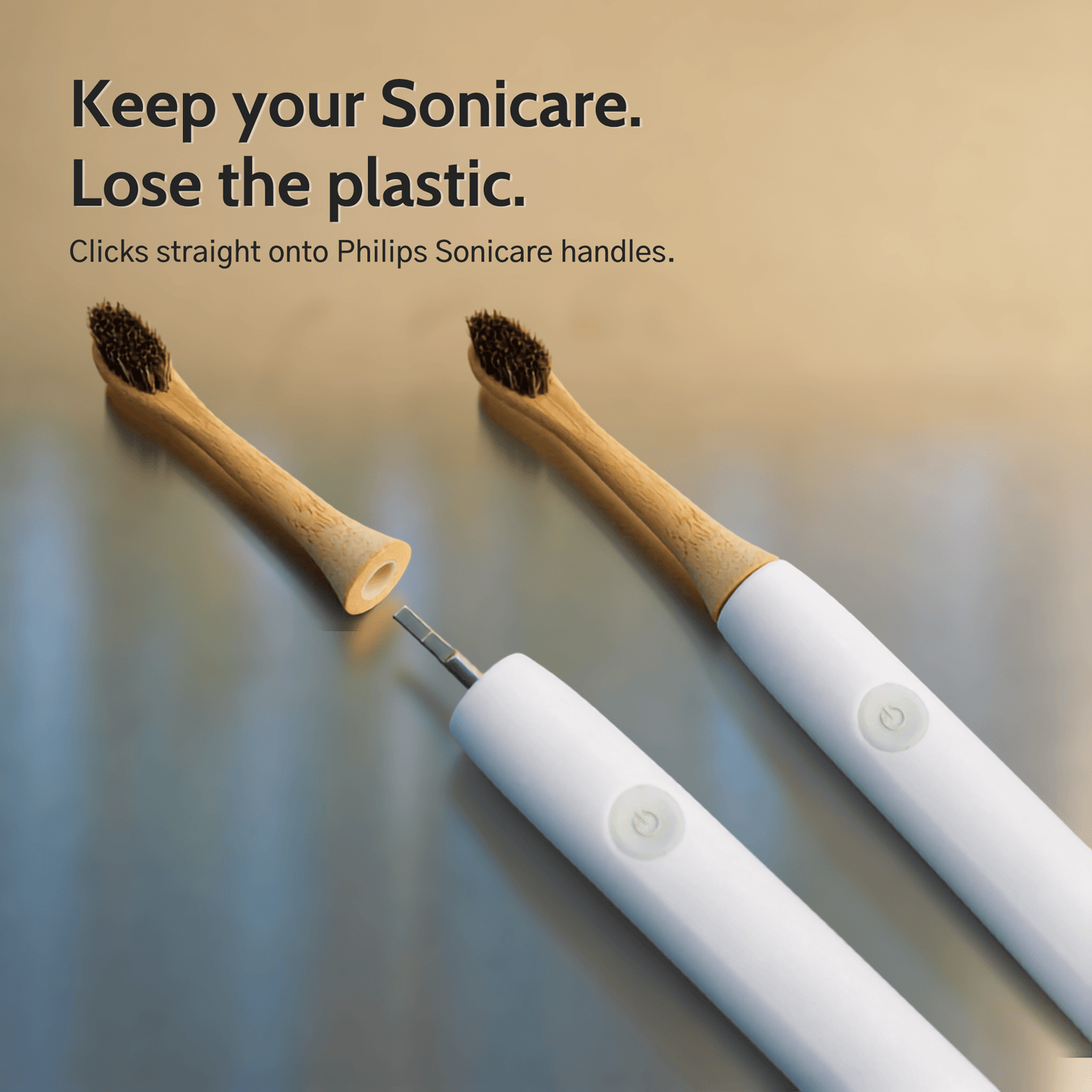 Natural Bristle Electric Toothbrush Heads (Sonicare Compatible) - 4 pack - Toxin Dodger