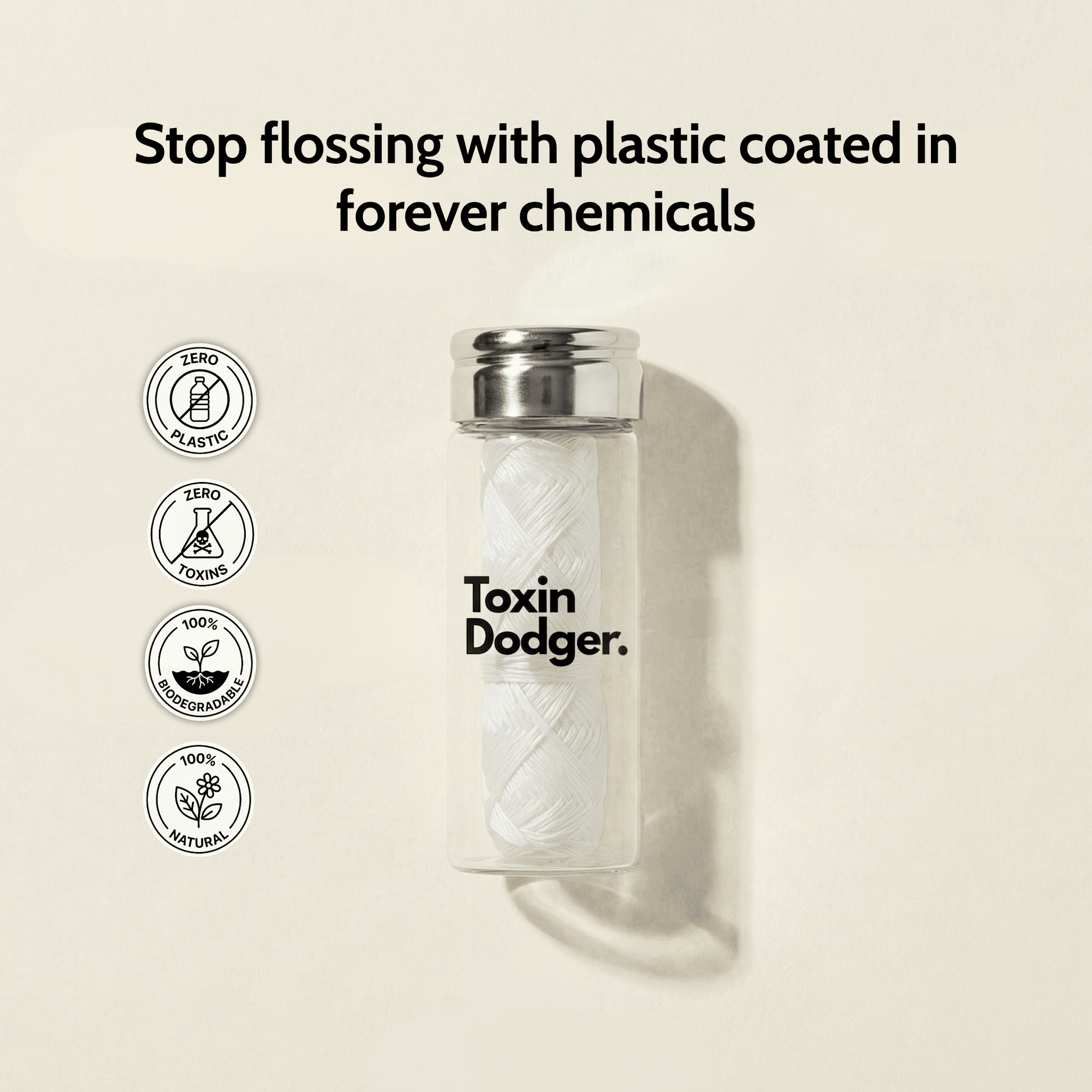 Zero Plastic Silk Dental Floss - Refill (2x Spools) - Toxin Dodger